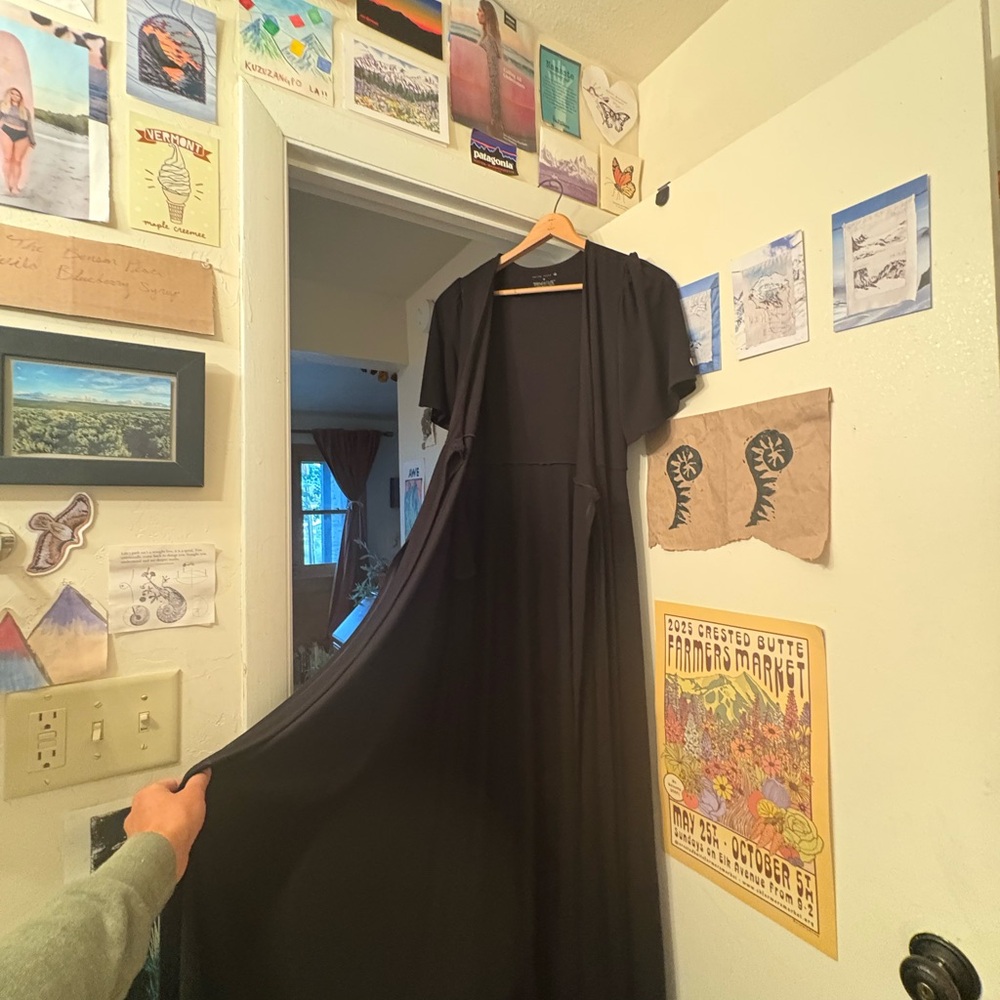 Purusha people Black Maxi wrap Dress